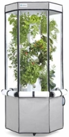 Aerospring 27 Pflanzen Vertikal Hydroponik Indoor Zuchtsystem - patentiertes vertikales Hydroponik-Kit für den Indoor-Gartenbau - Growzelt, LED-Zuchtlichter und Ventilator (Grau) - 1