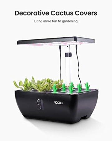 iDOO Hydroponisches Anzuchtsystem, Smart WiFi Garden mit LED-Pflanzenlampe, 6,5L Wasserbehälter, Ventilator, Hydrokultur für den Innenbereich, Höhenverstellbar Indoor Kräutergarten,12 Hülsen - 7